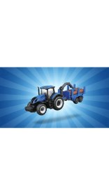 Resim Maisto Mini Work Machines Traktör ve Römork Set 06 - 3+ Yaş İçin Dayanıklı Oyuncak Araç 