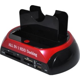 Resim Aogo Harici USB 2.0 2.5- 3.5 Ide+Sata HDD + Kart Okuyucu Docking HDD Hard Disk Masaüstü Dock Stand 