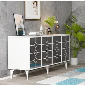 Resim Aden Konsol Beyaz-gümüş 