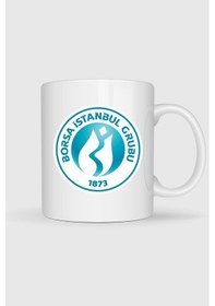 Resim Borsa Istanbul Exchange Tasarımlı Kupa Bardak Beyaz 
