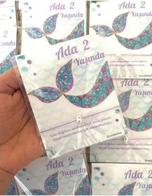 Resim 30 Adet Deniz Kızı Kişiye Özel Yazılı Şans Bilekliği - Doğum Günü 