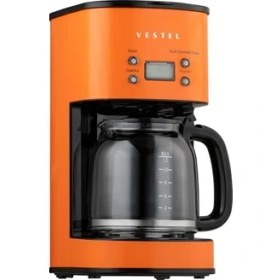 Resim Vestel Turuncu Filtre Kahve Makinesi 1,5 L Kapasite Metal Malzeme ile Sıcak Tutma Fonksiyonu 