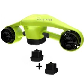 Resim Sea Scooter Elektrikli Deniz Su Scooter Hoverboard Citymate +Kılf Yeşil 2 Adet Normal Bataryalı 