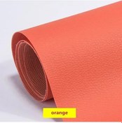 Resim Kendinden Yapışkanlı Deri Tamir Yama Seti Kanepe Mobilya Araba Koltukları İçin Orange 70x50cm 