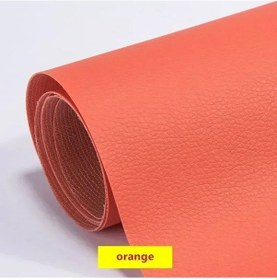 Resim Kendinden Yapışkanlı Deri Tamir Yama Seti Kanepe Mobilya Araba Koltukları İçin Orange 70x50cm 