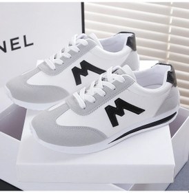 Resim Yuvarlak Kafa Derin Ağız Sneakers İşık Çok Yönlü Nefes Çapraz Dantel Rahat Spor Black 36 Black Siyah 