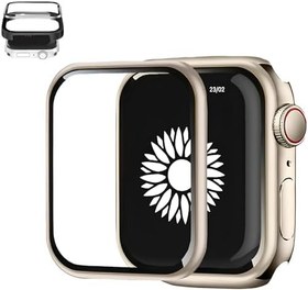 Resim NewPole [Seri SE 6 5 4 44mm Alüminyum Çerçeve] Watch Ekran Koruyucu Watch SE 6 5 4 44mm Ekran Koruyucu Kırılmaz Cam [Alüminyum Çerçeve] Hassasiyetli Tam Kaplayan Apple Watch SE 6 5 4 ile Uyumludur 