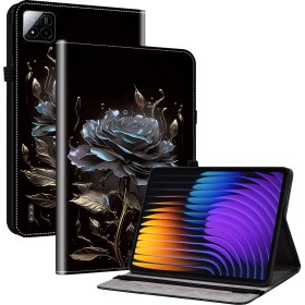 Resim Puluzdg Xiaomi Pad 7 / Pad 7 Pro Için Boyalı Deri Kılıf (Yurt Dışından) 