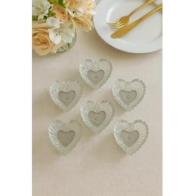 Resim Mta -Tech 6’lı Kalp Şeklinde Cam Çerezlik – Şeffaf Dekoratif Cam Tabaklar, Kahvaltı, Meze, Tatlı, Çerez ve Lokum Sunum Tabağı, Misafirlik ve Özel Gün Sofraları Için Şık Cam Sunum Tabakları 