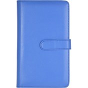 Resim 108 Cepler Taşınabilir Mini Fotoğraf Albümü Pu Deri Koyu Mavi 