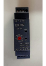 Resim Ekon ZR 60 Zaman Rölesi Ray Tipi 1-60Sn 
