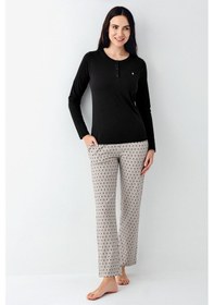Resim Pierre Cardin Kadın Siyah Pijama Takımı Pc9102-s-v1 Siyah 