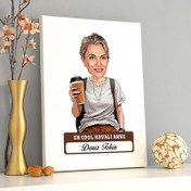 Resim En Havalı Anne Karikatürlü Kanvas Tablo 