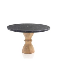 Resim The Mia Pasta Standı Mermer & Ahşap Mermer 28 Cm Siyah Mer0006 