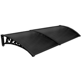 Resim Pratik Sundurma Kapı Pencere Üstü 100x300 Cm Siyah 6 Mm Levhalı Siyah 