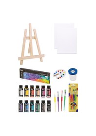 Resim Masaüstü Şövale Rich Master Mix 60 Cc Akrilik 12'li Başlangıç Set 