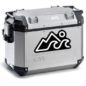 Resim Ogec Worx Dağ Desenli Motosiklet Çanta Sticker Etiket Modeli 