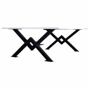 Resim A NEW START Metal Ayak Masa Ayağı Ahşap Kütük Masif Orta Zigon Sehpa Bench Bank Retro Ayak Takımı 2 Adet 40 Cm 