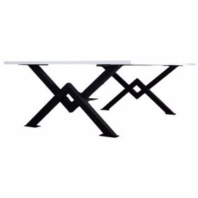 Resim A NEW START Metal Ayak Masa Ayağı Ahşap Kütük Masif Orta Zigon Sehpa Bench Bank Retro Ayak Takımı 2 Adet 40 Cm 