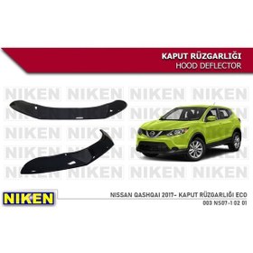 Resim Nissan Qashqai Kaput Rüzgarlığı Koruyucu 2017 Sonrası 