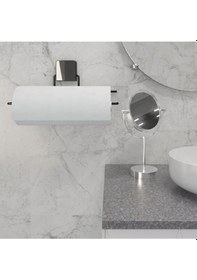 Resim Decorev Dc-5057 Dekoratif Siyah Havluluk Kâğıt Havluluk Metal Askı Siyah Yapışkanlı Gri 