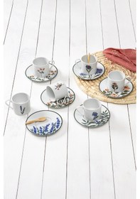 Resim Porland Flower Garden Çay Fincanı 180cc 6 Kişilik 12 Parça Çok Renkli 