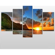 Resim Koy Ve Gün Batımı Kanvas Tablo 122x70cm 