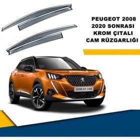 Resim caraks Peugeot 2008 Nikelaj Çıtalı Mügen Cam Rüzgarlığı Kromlu Rüzgarlık 2020 Sonrası 4 Lü Set - 