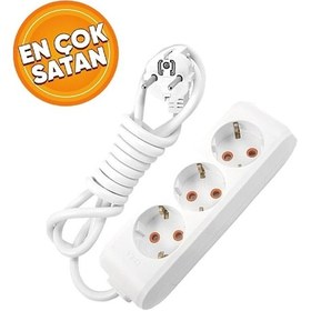 Resim Viko Multi-let 3lü Grup Priz Topraklı Kablo 2mt Viko 