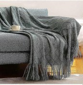 Resim Nordic Örme Battaniye - Yumuşak, Dokulu Ve Sağlam, Avrupa'da Kanepe, Yatak Ve Noel Dekorasyonu İçin 127x172 Cm Cl-yeşil 