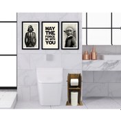 Resim Bk Home Doğal Masif Ahşap Tuvalet Kağıtlığı Ve Dekoratif 3’Lü Ahş (551052072) Bk