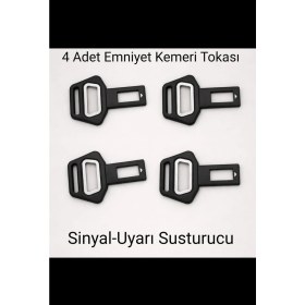 Resim Gusion 4 Adet Araç Kemer Tokası Sinay - Uyarı Susturucu Açacak 2 Işlevsel Kullanım 