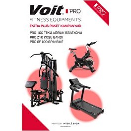 Resim Voit Pro Extra Plus Paket (Pro 100 Tekli Ağırlık İstasyonu - Pro Z10 Koşu Bandı - Pro SP100 Spin Bike) 