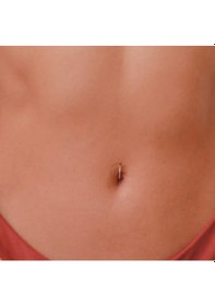 Resim Gümüş Renk 316 L Çelik Küçük Düz Halka Göbek Piercingi 8 Mm Renkli 