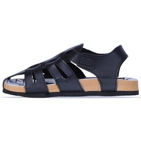 Resim Gezer 00156 Siyah Cırtlı Yazlık Erkek Çocuk Sandalet Siyah 