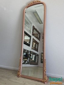 Resim Matmazel Model Rose Gold Altın Renk Varaklı Boy Aynası 