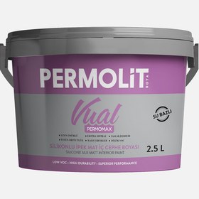 Resim Permolit 2,5 L Permomax Vual İpek Mat İç Cephe Boya Beyaz 