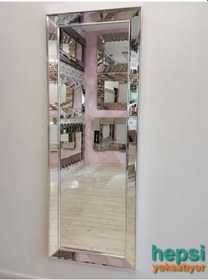 Resim Ayna Çerçeveli Model Gümüş Renk Boy Aynası Gümüş 