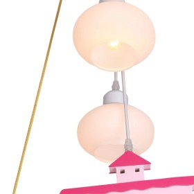 Resim Kazancı Aydınlatma Pembe Gemi Avize Kız Çocuk Odası Sarkıt Trc-06 