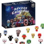Resim Kör Kutu Noel Advent Takvimi Geri Sayım Avengers 24 Figürlü Parti Süslemeleri Malzemeleri Çocuk Hediyesi 