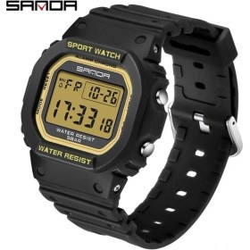 Resim Hanyang Yükseltme Altın Sanda Dijital Saat Erkekler Su Geçirmez Dalış LED Erkek Saati Spor Erkek Saatler Üst Marka Askeri Relogio Masculino Saat 329 (Yurt Dışından) 