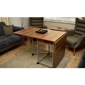 Resim Leylekmobilya Katlanır 10 Kişilik Montajı Yapılmış Ahşap Yemek Masası 