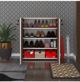 Resim Kenzlife Ayakkabılık Ayakkabı Dolabı Kilitli Be Real Cvz 080 70 32 Kapaklı Arkalıklı Ofis Dolabı 