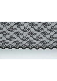 Resim ÇİÇEK MODEL SİYAH RENK TEK KANAT Pileli Fon Perde 75*260 cm 