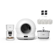Resim Xenon Smart Akıllı Kameralı Kedi Tuvaleti Çelik Kaseli 4 LT Mama Kabı Akıllı Su Pınarı ve Filtre 4'lü Pet Seti 