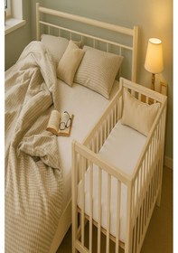 Resim 3 Adet 70 X 120 X 20 Cm Anne Yanı Lastikli Penye Kumaş Bebek Çarşafı 