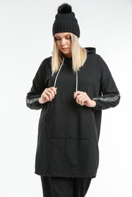 Resim CNG MODA Kadın Siyah Oversize Eşofman Takımı 