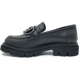 Resim Greyder 72192 Zn Urban Deri Comfort Casual Oxford Kadın Ayakkabı SİYAH 