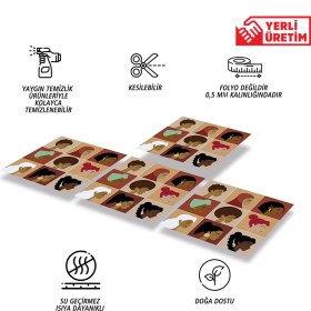 Resim Tink Kendinden Yapışkanlı Kadın Figürleri Desenli Pvc Karo 30x30 cm (56 Adet) 5m2 