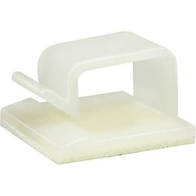 Resim Wcl1258 Kablo Sabitleme Kelepçesi Klipsi Yapışkanlı Duvar Kablo Tutucu 19 x 19 x 12 MM Şeffaf 100 Adet 